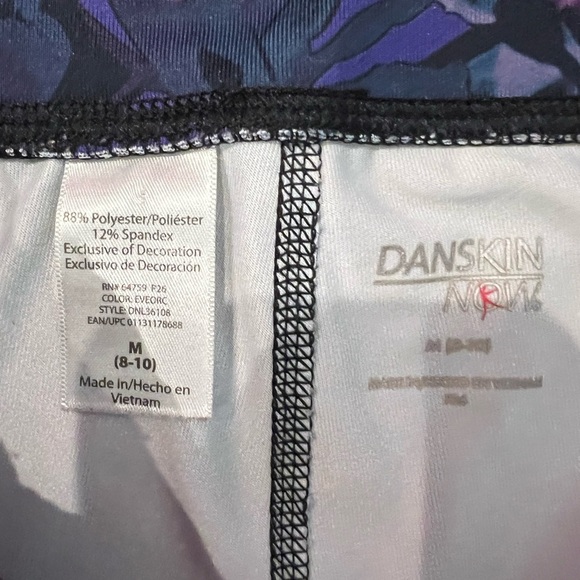 Danskin medium Vibrant Blue and Purple Capri Pants with Abstract Design - Picture 5 of 8